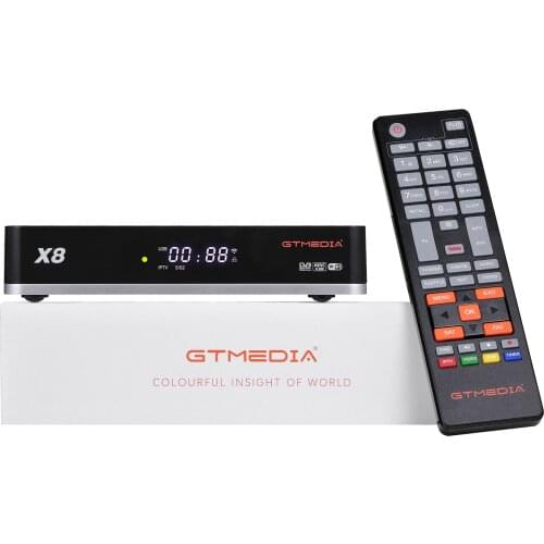 NEW GTMEDIA X8 TV Receiver DVB-S2 S2X Set Top Box HD 1080P Video Player Built-in WiFi Support BISS Auto Roll Decoder