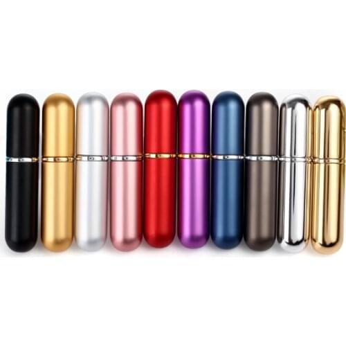New Arrival Hot Wholesale 30pcs/lot Mixed Order 6ml Metal Multicolor Oval Atomizer Perfume Bottle Spray Refillable Bottles