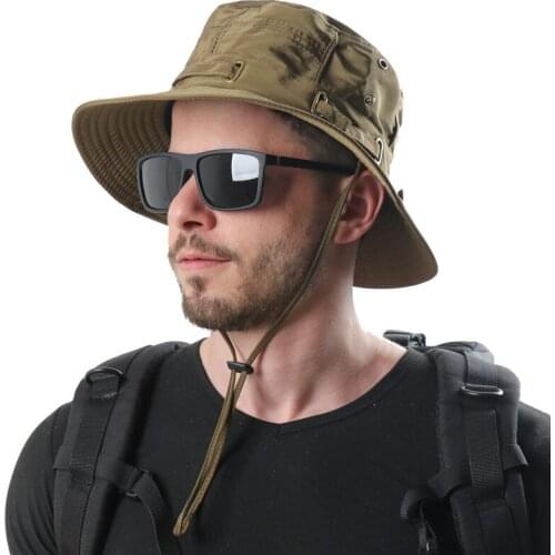 Mens Womens Foldable Bucket Hat Sun UV Protection Fisherman Hat WaterProof Adjustable Hunting Hiking Camping Outdoor Sports Cap