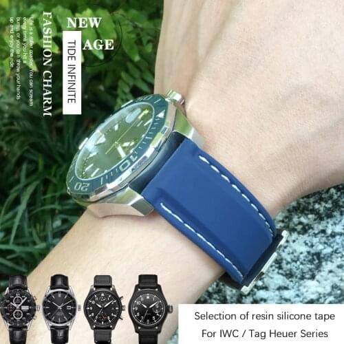 20/21/22/23/24mm Rubber silicone soft watch strap Fit for Hamilton SEIKO skx Timex Tag heuer IWC CITIZEN Diving watchbands mens