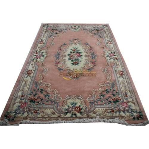 Hand-knotted Thick Plush Wool French Savonnerie Rug Woven Antique Decor Runner Rug The Plant 501-261 9.84x13.12