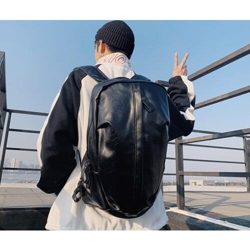 New Personality Korean Style Mens Backpack Large Capacity Travel Casual Backpacks Anti-theft Laptop School Bags for Teenage Boy