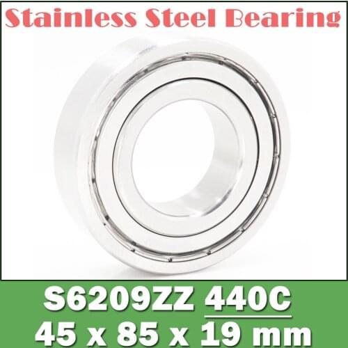 S6209ZZ Bearing 45*85*19 mm ( 1PC ) ABEC-1 S6209 Z ZZ S 6209 440C Stainless Steel S6209Z Ball Bearings