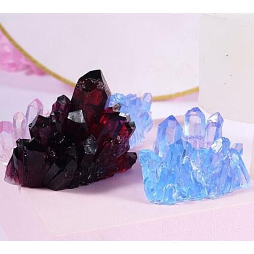 Silicone Mold Crystal cluster stone rockeryCrystal icicle cutting shpe Type epoxy resin molds for jewelry