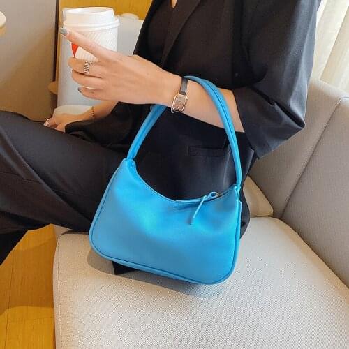 Bags for women 2021 Pure color simple PU leather womens Shoulder Tote Bag purses and handbags sac bandouliere femme women bag