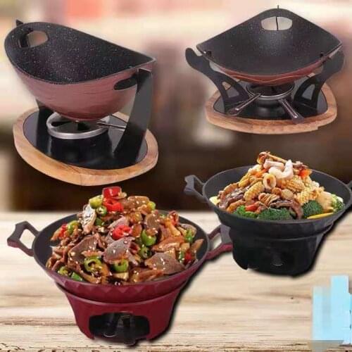 Japanese Alcohol Stove Sukiyaki Dry Pot Household Small Stew Commercial Liquid Solid Alcohol Block Hot Pot Chafing Dish Pot