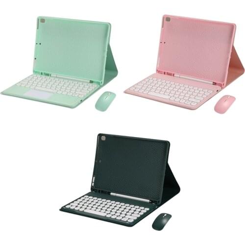 Protective Case for iPad Air 4 10.9 Inch 2020 Tablet with Mouse Removable Wireless Bluetooth Keyboard Case
