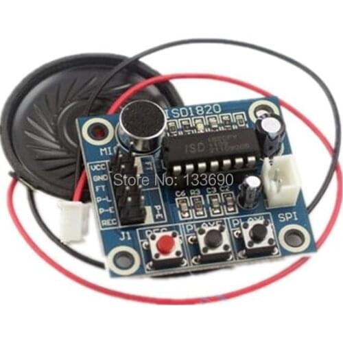 1PCS/lot SD1820 Voice sound recording Module FBs-VOM with microphones and 0.5W Loudspeaker