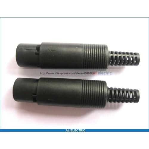 10 Pcs DIN Jack Connector 4 Pin Mini w Plastic Handle