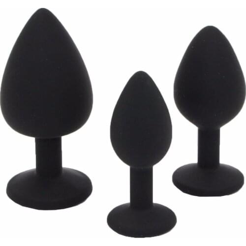 3PCS/SET Small Medium Large Silicone Butt Plug Anal Plug Prostate Massager Sex Toys For Men Gay Woman Erotic Toys For Adults