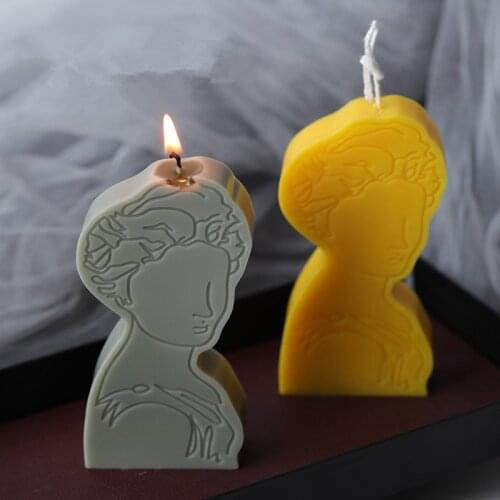 3D Portrait Silicone Mold Aromatherapy Candle Plaster DIY Candle Making Molds 3D Silicone Candle Molds Household Cake Moulds