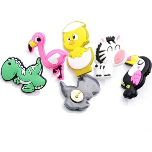 5pcs Flamingo Animal Shaped Pushpin Decorative Thumb Tack Pin Color Nails Creative Cork Push Pin Wall Stationary DIY Binding