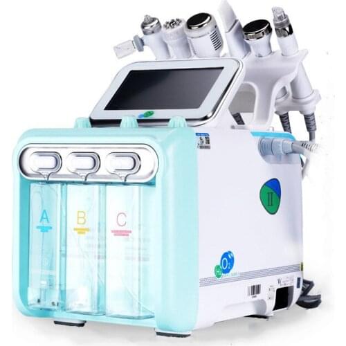 Pro 6 in 1 Hydra Dermabrasion Aqua Peel Clean Skin Care BIO Light RF Vacuum Face Cleaning Hydro Water Oxygen Jet Peel Machine