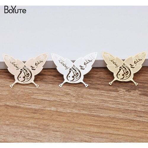 BoYuTe (10 Pieces/Lot) 45*36MM Metal Brass Corrosion Sheet Materials Diy Hand Made Jewelry Accessories