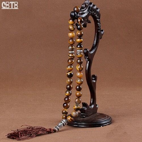 New Fashion 10mm33 Prayer Beads Islamic Muslim Tasbih Red Agates Beads Charm Rosary Bracelets For Women Men Prayer Jewelry