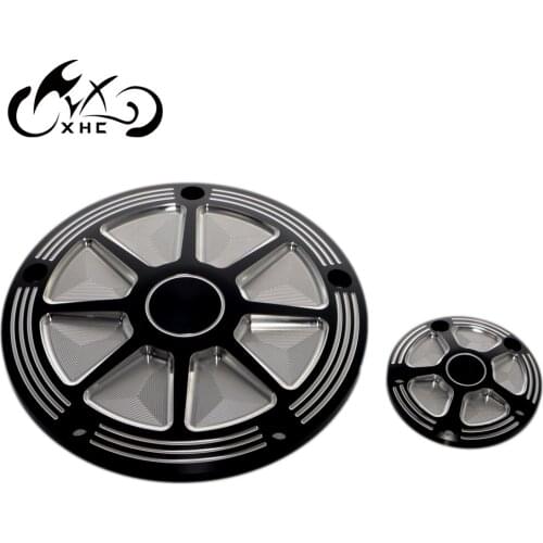 Black CNC Derby Timing Cover For Harley Touring Road King Electra Street Glide FLHR FLHX 06-13 Dyna Low Rider Softail Deluxe