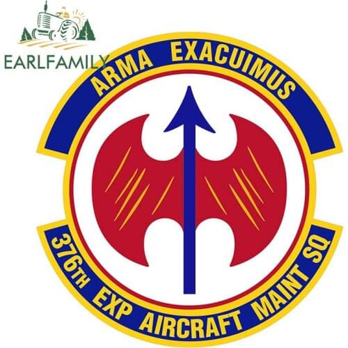 EARLFAMILY 13cm x 12.7cm Military Stickers for 376th Expeditionary Aircraft Maintenance Sq Decals Rear Windshield Bumper Sticker
