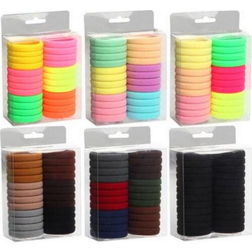 24 Pcs Elastic Nylon Headbands For Women Girls Her Rubber Bands Crude Hair Ties Scrunchies Headdress Kids Hair Accessories