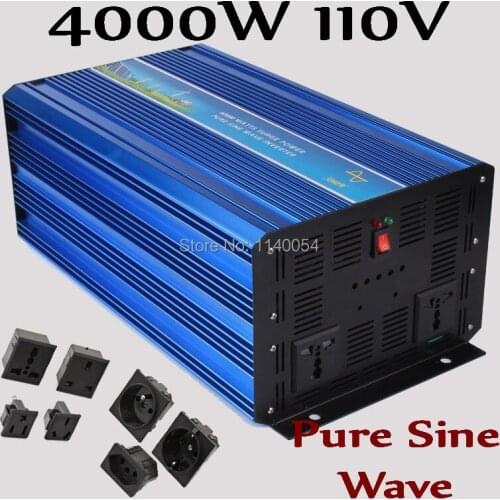 HOT SALE!! 4000W Off Grid Inverter Pure Sine Wave Inverter 110V DC Input Solar Wind Power Inverter 4000W with Surge Power 8000W