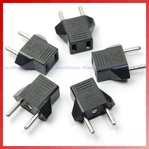 HX6A US Europe AC Wall Socket Plug US to EU Power Converter Adapter 1Pc