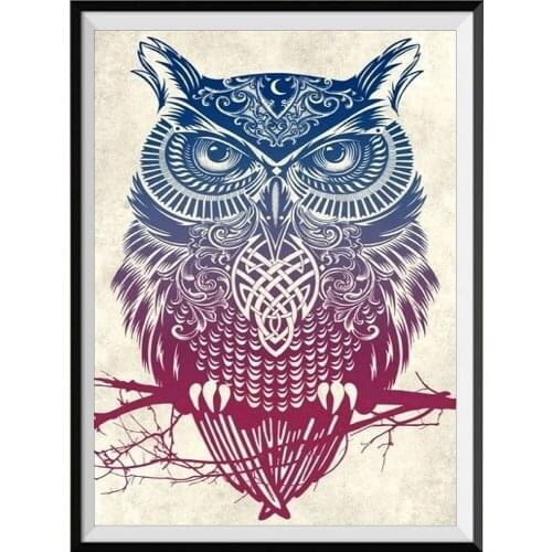 5DDIY round diamond painting lovely owl full round diamond paint Mosaic cross stitch Mosaic pattern home decoration wall stick n
