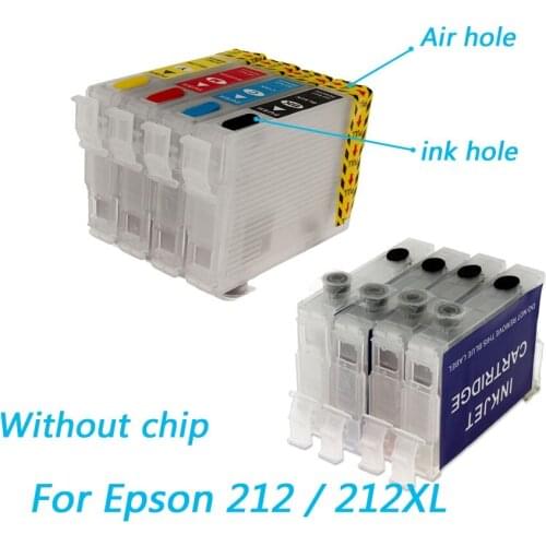 212 Compatible Ink Cartridge For Epson Expression XP-4100 XP-4105 WorkForce WF-2830 WF-2850 Printer 212 Cartridge Without Chip