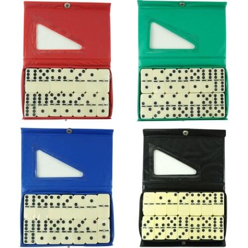 28PCS Ivory Domino Sets with PVC Box Travel Funny Table Game For Board Toy Gift