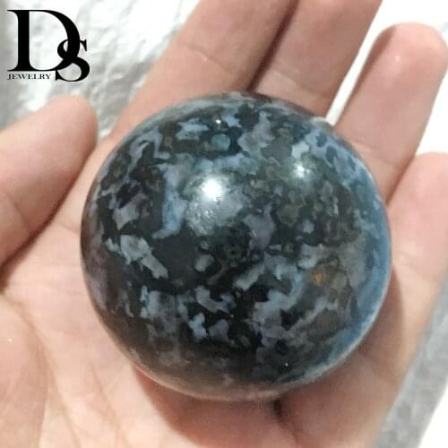 Natura Gabbro Ball Crystal Sphere Chakra Healing Quartz Stones Meditation Ornament Home Decoration Gift