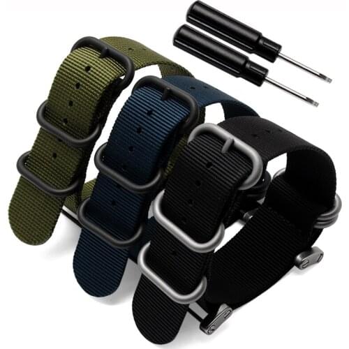 24mm Nato Nylon Watchbanand for Suunto CORE ESSENTIAL outdoor wrist straps Military Nylon Divers with SUUNTO connector
