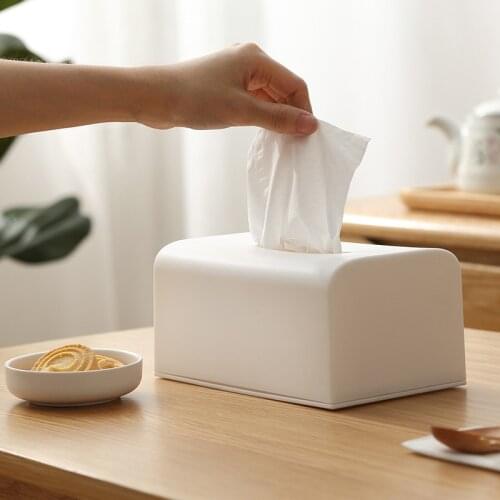 Plastic Tissue Box Square Home Tissue Container Car Napkins Holder Case Home Organizer Kitchen Holdler Simple Stylish