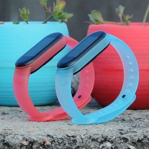 Strap For Xiaomi Mi Band 6 5 4 3 Transparent Silicone Bracelet Wrist Straps Mi6 Mi5 Mi4 Band6 Wristband for Xiomi Miband 3 4 5 6