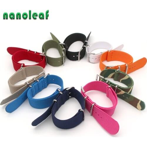 NEW NATO Strap 18MM 20MM 22MM 24MM Premium Nylon Watch Band with Stainless Steel Buckle Mens Women Watch Replacement Strap