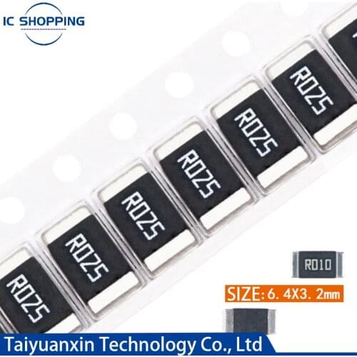 50PCS 2512 SMD Alloy Resistor Sampling Resistor 1% 2W R001 R002 R003 R004 R005 R006 R007 R008 R009 R010 R012 R015 R020 R025 R030