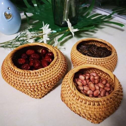 Rattan Pen Pencil Ruler Holder Chopsticks Tube Spoons Bucket Dinner Knives Forks Tableware Storage Box Home Storage Baskets