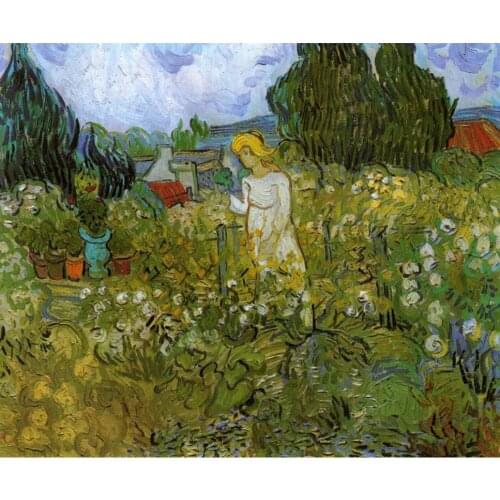 Hand Painted Oil paintings Vincent Van Gogh Canvas art Mademoiselle Gachet in her garden at Auvers-sur-Oise High quality