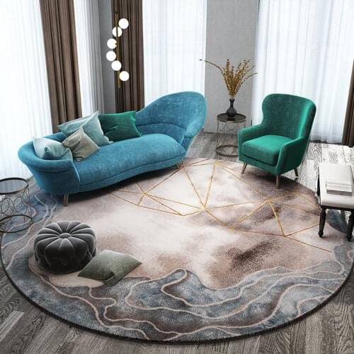 Nordic Living Room Carpet Home Decoration Round Rug Bedroom Sofa Coffee Table Round Floor Pad Study Modern Doormat