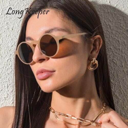 LongKeeper Retro Round Sunglasses Men Women Brand Design Unisex Vintage Small Sun Glasses For Men Driving Glasses Eyewear Gafas