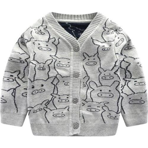 Newborn sweater child 100% cotton sweater single breasted 0-12M