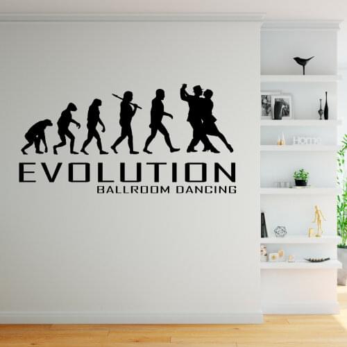 Dance Dancer Wall Decals Quotes Evolution Of Ballroom Dancing Living Room Wall Sticker Vinyl Art Ballroom Decoration Mural Z522