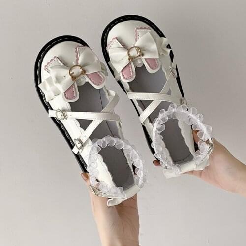 Lolita Shoes Kawaii Loli Devilian Kawaii Style Bowknot Demon Dark Goth Punk Platform Cosplay LoliShoes Anime Cosplay Jane Shoes