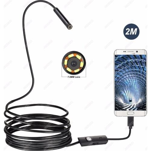 640*480P 1M 2M 5M 7mm Endoscope Camera USB Android Endoscope Waterproof 6 LED Snake Borescope Inspection Camera For Android PC