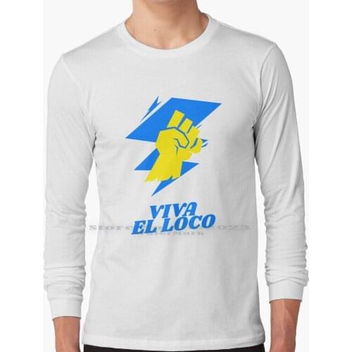 Viva El Loco ( Bolt ) Long Sleeve T Shirt 100% Pure Cotton Big Size Marcelo Bielsa Manager Promotion England Football Viva El