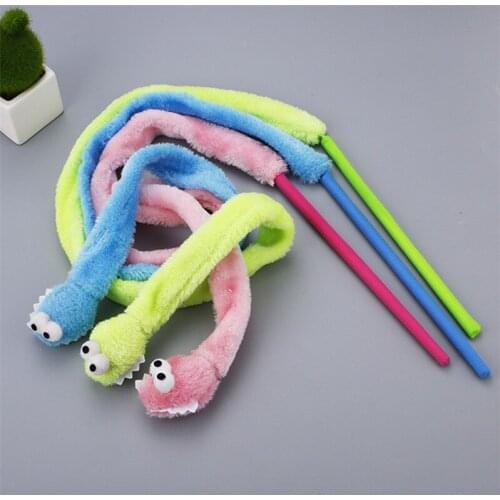 Lovely Cats Interactive Stick With Sound Box Snake Mint Tease Cat Sticks Comfortable Cartoon snake cat Mint cat stick Cat Toy