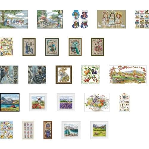 10-(14CT) Sewing clothers Counted Cross Stitch 11CT 14CT 18CT DIY Cross Stitch Kits Embroidery Needlework Sets