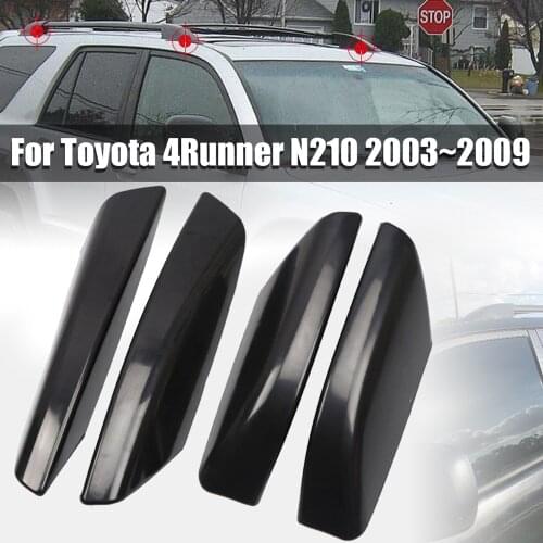 4Pcs ABS Auto Roof Rack Bar Rail End Protection Cover Shell Replacement For Toyota 4Runner N210 2003~2009