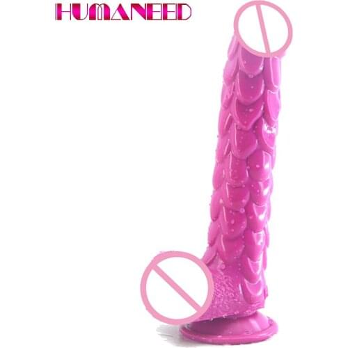 Sneakskin Feeling Huge Realistic Dildo Silicone Soft and Flexible Penis with Suction Cup for Women Masturbation Lesbian Sex Toys