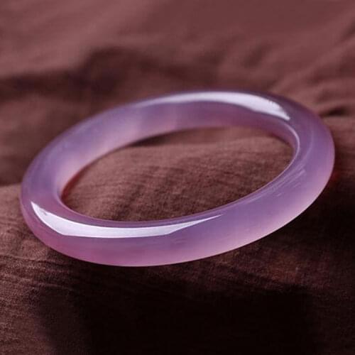 Womens Jade Bracelet Purple Fashion Accessories Jadeite Natural Charm Women Men for Hand Carved Round Bangle Lady Jewelry