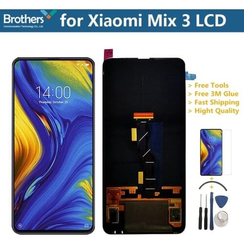 LCD Display For Xiaomi Mi Mix 3 Touch Screen Digitizer LCD Screen for Xiaomi Mix 3 LCD Assembly 6.39'' Phone Replacement Black