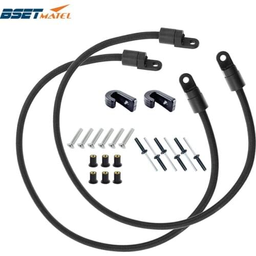 2X kayak Paddle Keeper boat Bungee Paddle Holder Canoes paddle clip Marine Rigging Accessory with J Hooks and Screws Or Rivets