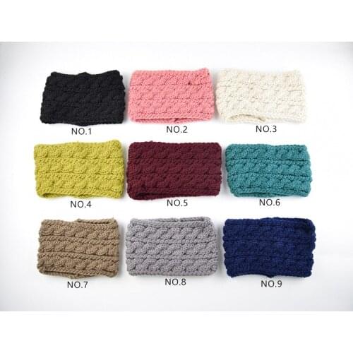 500pcs/lot womens fashion winter warm wide 3 twist knitted headband/twist headband 9 color for choose